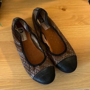 Lanvin Black and Brown Women's Flats